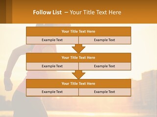 A Woman Running In The Sunset Powerpoint Presentation PowerPoint Template