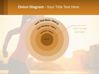 A Woman Running In The Sunset Powerpoint Presentation PowerPoint Template