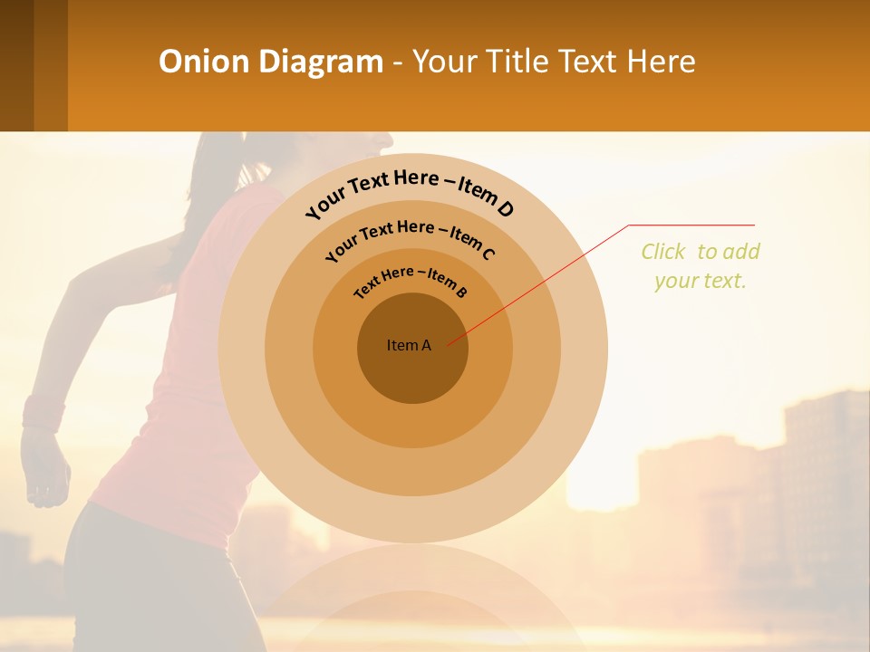 A Woman Running In The Sunset Powerpoint Presentation PowerPoint Template