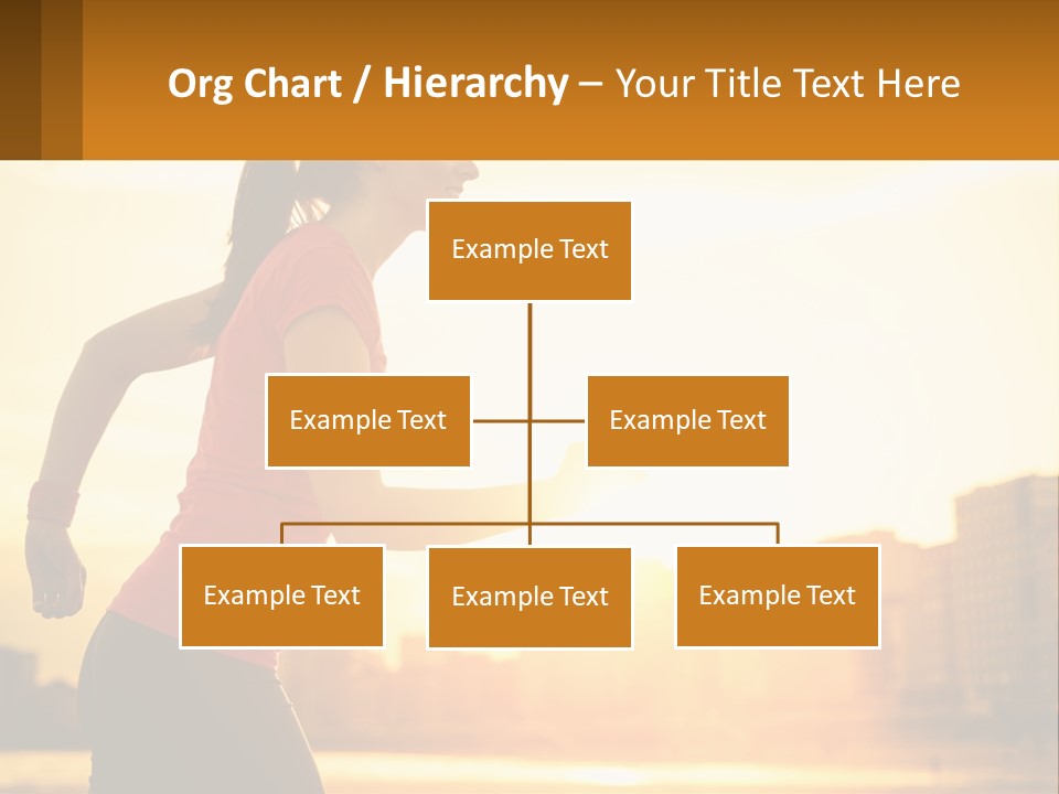 A Woman Running In The Sunset Powerpoint Presentation PowerPoint Template