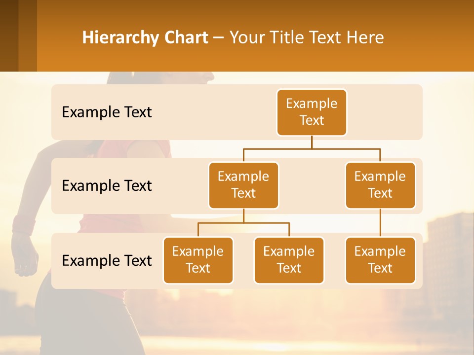 A Woman Running In The Sunset Powerpoint Presentation PowerPoint Template