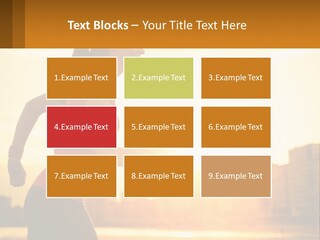 A Woman Running In The Sunset Powerpoint Presentation PowerPoint Template