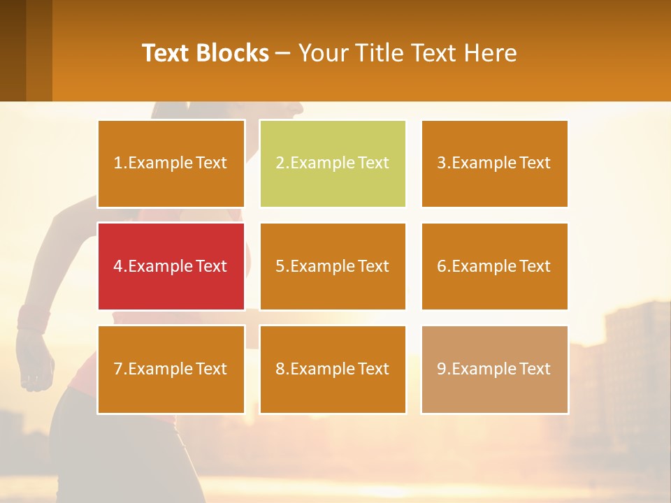 A Woman Running In The Sunset Powerpoint Presentation PowerPoint Template