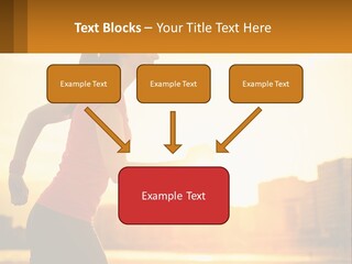 A Woman Running In The Sunset Powerpoint Presentation PowerPoint Template