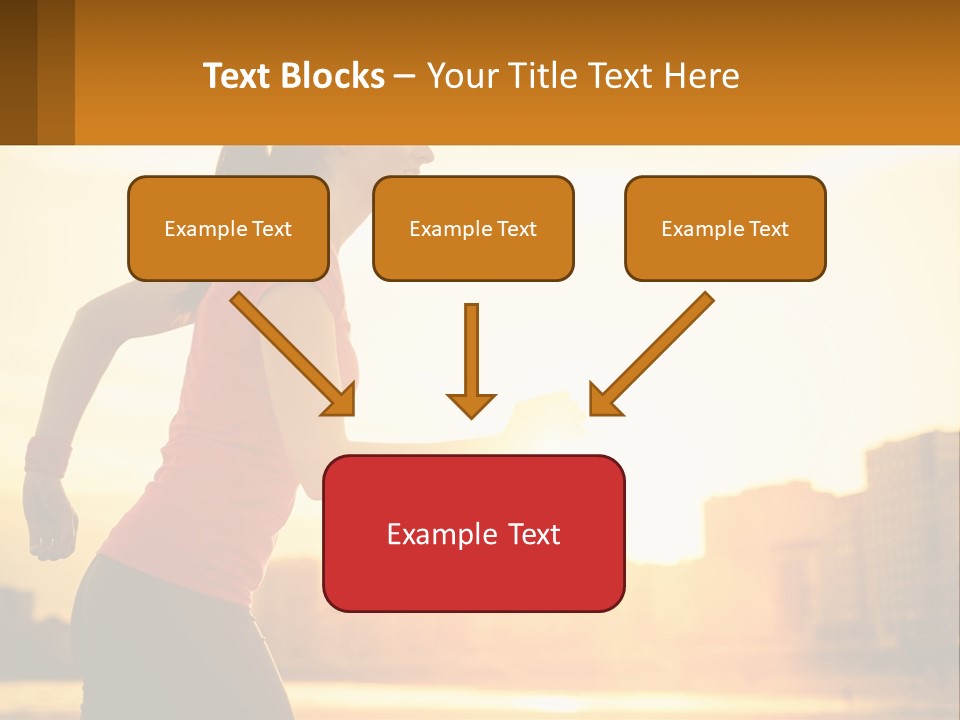 A Woman Running In The Sunset Powerpoint Presentation PowerPoint Template