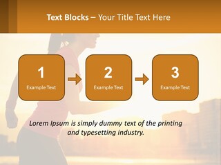 A Woman Running In The Sunset Powerpoint Presentation PowerPoint Template