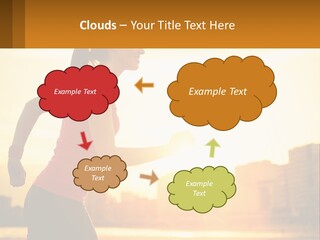 A Woman Running In The Sunset Powerpoint Presentation PowerPoint Template