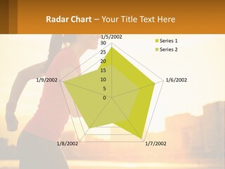 A Woman Running In The Sunset Powerpoint Presentation PowerPoint Template