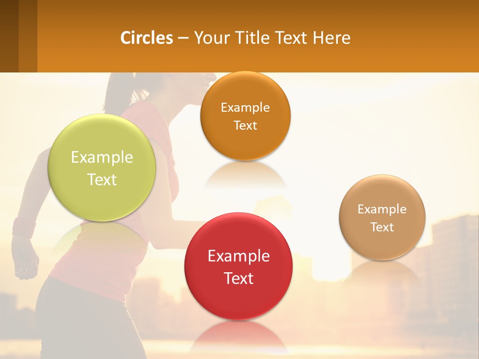 A Woman Running In The Sunset Powerpoint Presentation PowerPoint Template