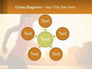 A Woman Running In The Sunset Powerpoint Presentation PowerPoint Template