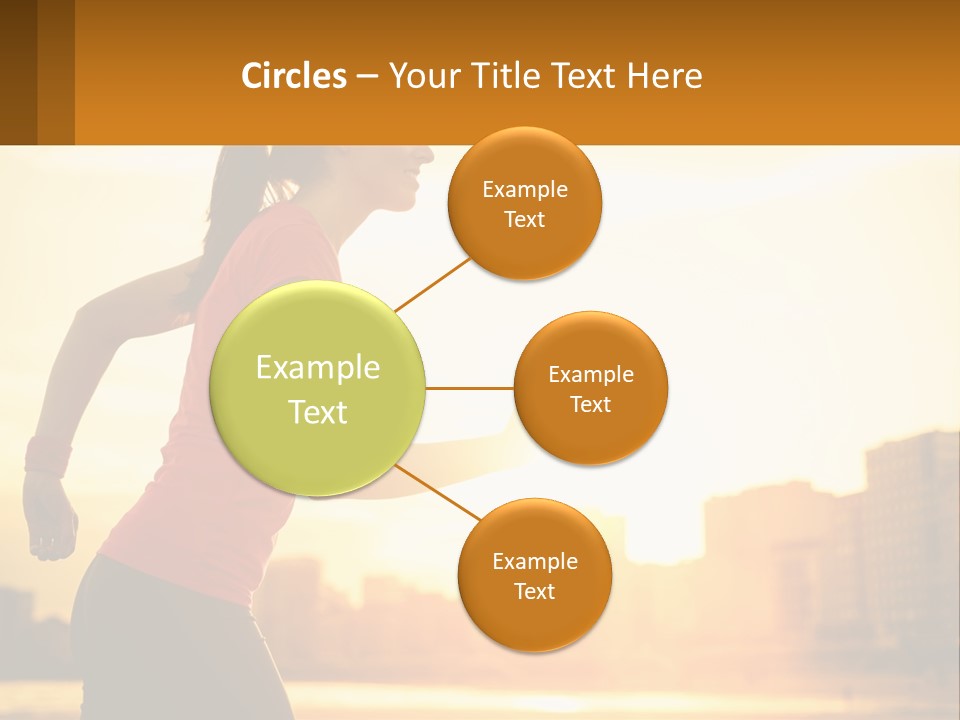 A Woman Running In The Sunset Powerpoint Presentation PowerPoint Template