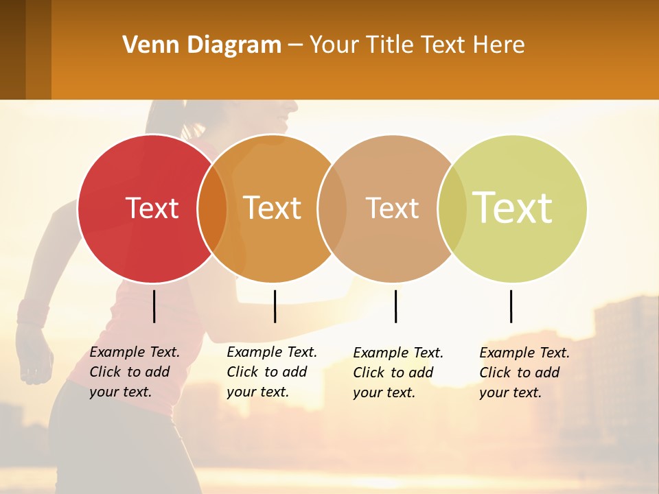 A Woman Running In The Sunset Powerpoint Presentation PowerPoint Template