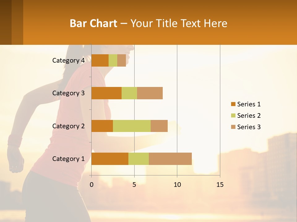A Woman Running In The Sunset Powerpoint Presentation PowerPoint Template
