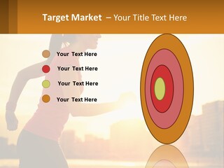 A Woman Running In The Sunset Powerpoint Presentation PowerPoint Template