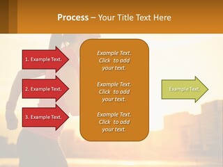 A Woman Running In The Sunset Powerpoint Presentation PowerPoint Template