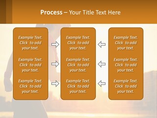 A Woman Running In The Sunset Powerpoint Presentation PowerPoint Template