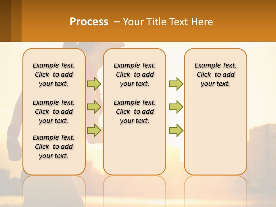 A Woman Running In The Sunset Powerpoint Presentation PowerPoint Template