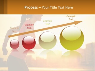 A Woman Running In The Sunset Powerpoint Presentation PowerPoint Template