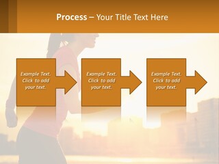 A Woman Running In The Sunset Powerpoint Presentation PowerPoint Template