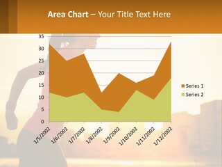 A Woman Running In The Sunset Powerpoint Presentation PowerPoint Template