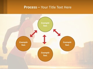 A Woman Running In The Sunset Powerpoint Presentation PowerPoint Template