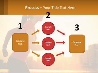 A Woman Running In The Sunset Powerpoint Presentation PowerPoint Template