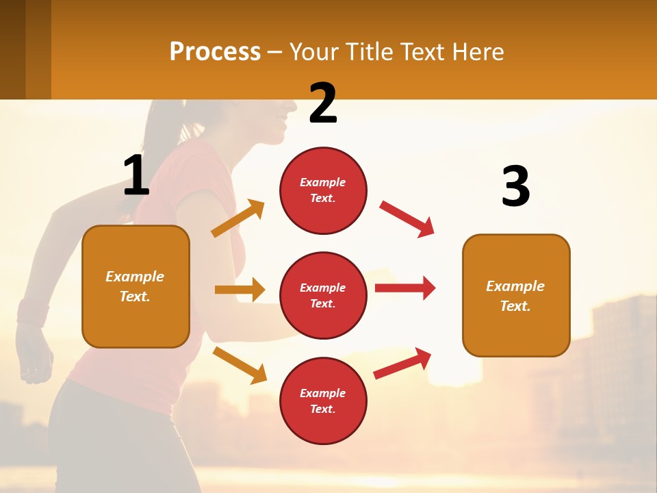 A Woman Running In The Sunset Powerpoint Presentation PowerPoint Template