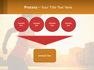 A Woman Running In The Sunset Powerpoint Presentation PowerPoint Template