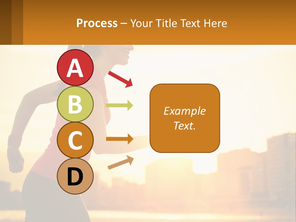 A Woman Running In The Sunset Powerpoint Presentation PowerPoint Template