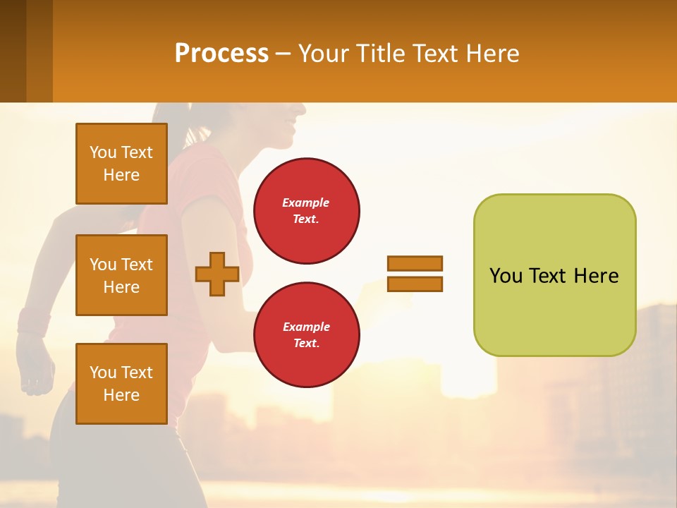 A Woman Running In The Sunset Powerpoint Presentation PowerPoint Template