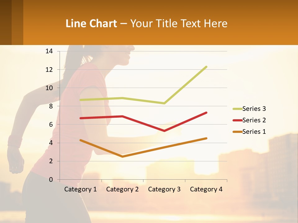 A Woman Running In The Sunset Powerpoint Presentation PowerPoint Template