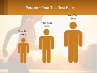A Woman Running In The Sunset Powerpoint Presentation PowerPoint Template