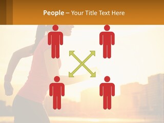 A Woman Running In The Sunset Powerpoint Presentation PowerPoint Template