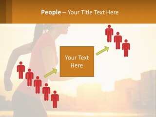 A Woman Running In The Sunset Powerpoint Presentation PowerPoint Template