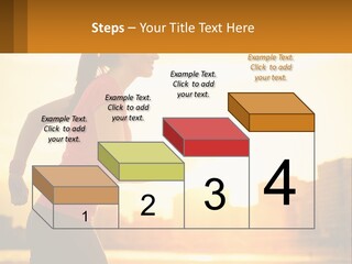 A Woman Running In The Sunset Powerpoint Presentation PowerPoint Template