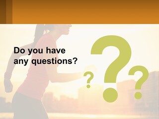 A Woman Running In The Sunset Powerpoint Presentation PowerPoint Template