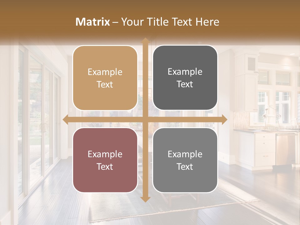 A Dining Room With A Table And Chairs PowerPoint Template
