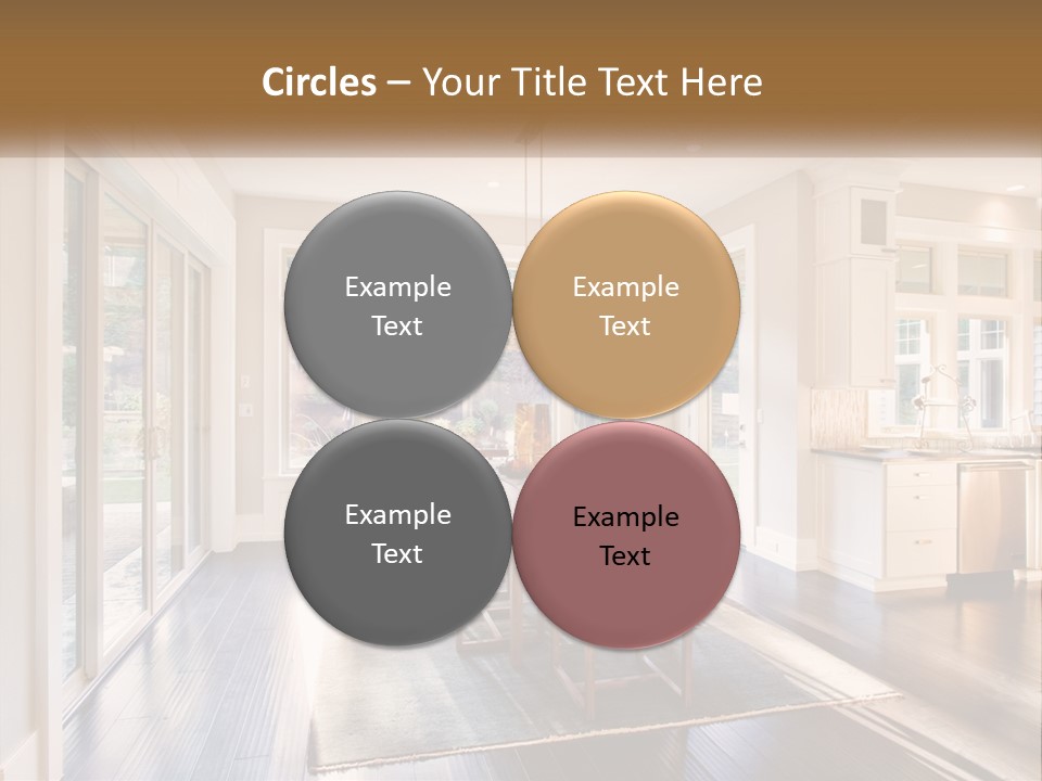 A Dining Room With A Table And Chairs PowerPoint Template