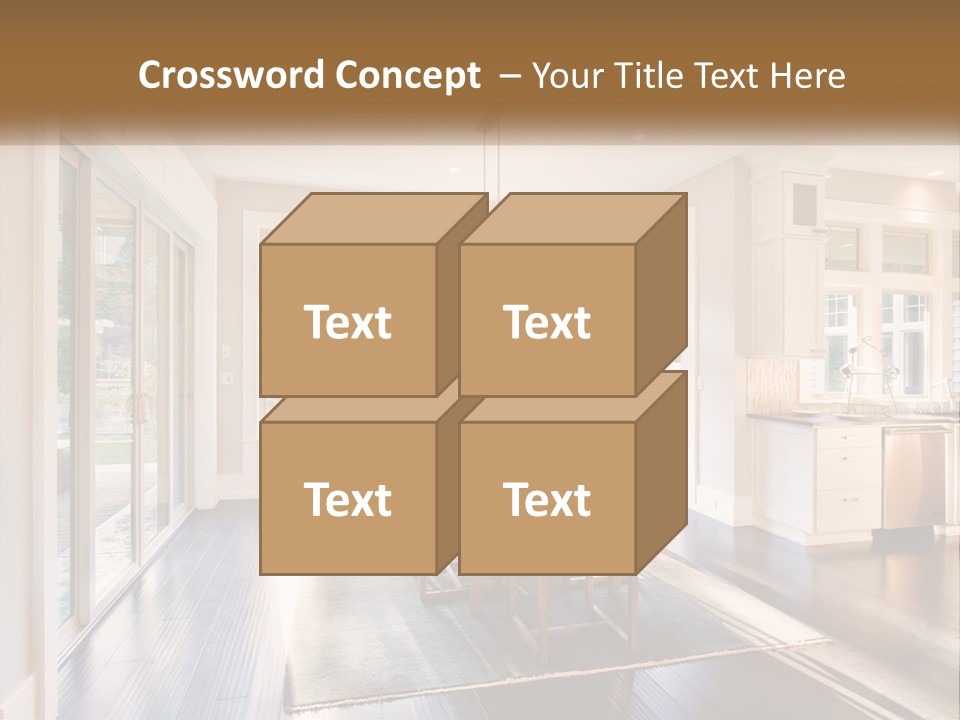 A Dining Room With A Table And Chairs PowerPoint Template