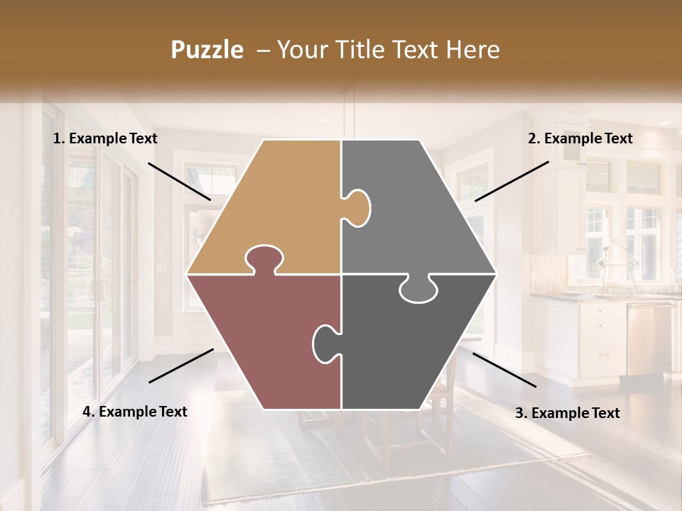 A Dining Room With A Table And Chairs PowerPoint Template
