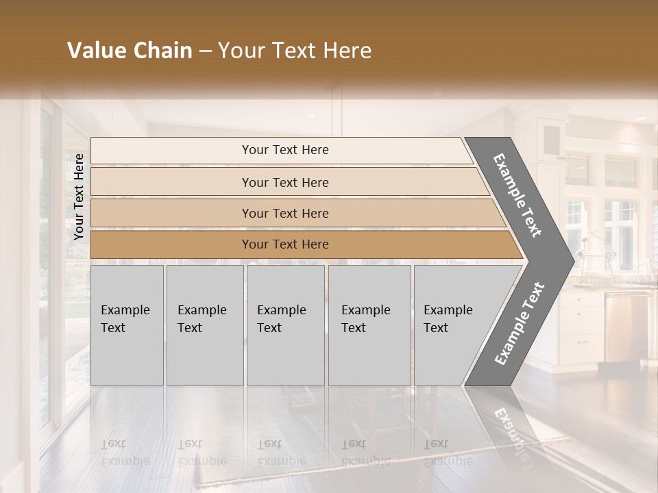 A Dining Room With A Table And Chairs PowerPoint Template