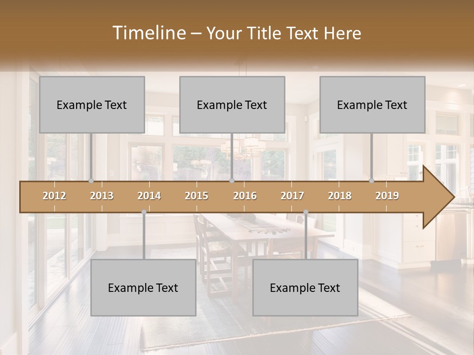 A Dining Room With A Table And Chairs PowerPoint Template