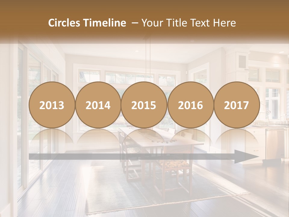 A Dining Room With A Table And Chairs PowerPoint Template