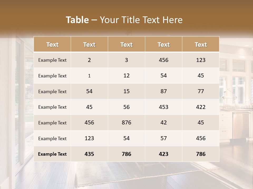 A Dining Room With A Table And Chairs PowerPoint Template
