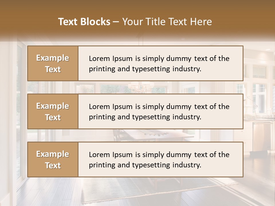 A Dining Room With A Table And Chairs PowerPoint Template