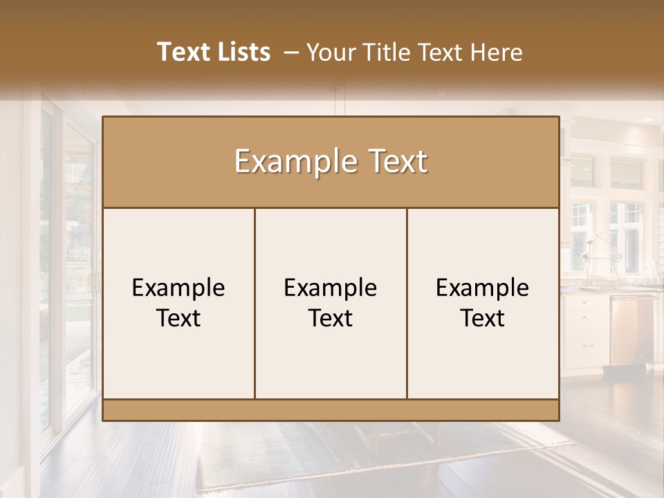 A Dining Room With A Table And Chairs PowerPoint Template