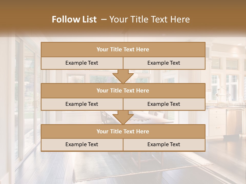 A Dining Room With A Table And Chairs PowerPoint Template