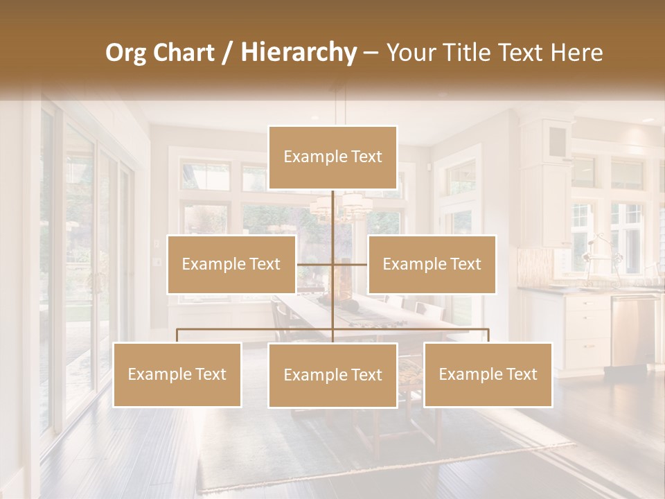 A Dining Room With A Table And Chairs PowerPoint Template