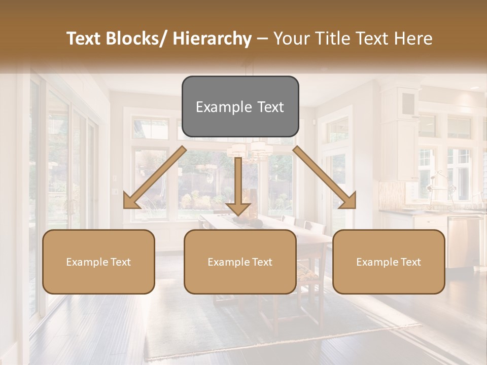 A Dining Room With A Table And Chairs PowerPoint Template