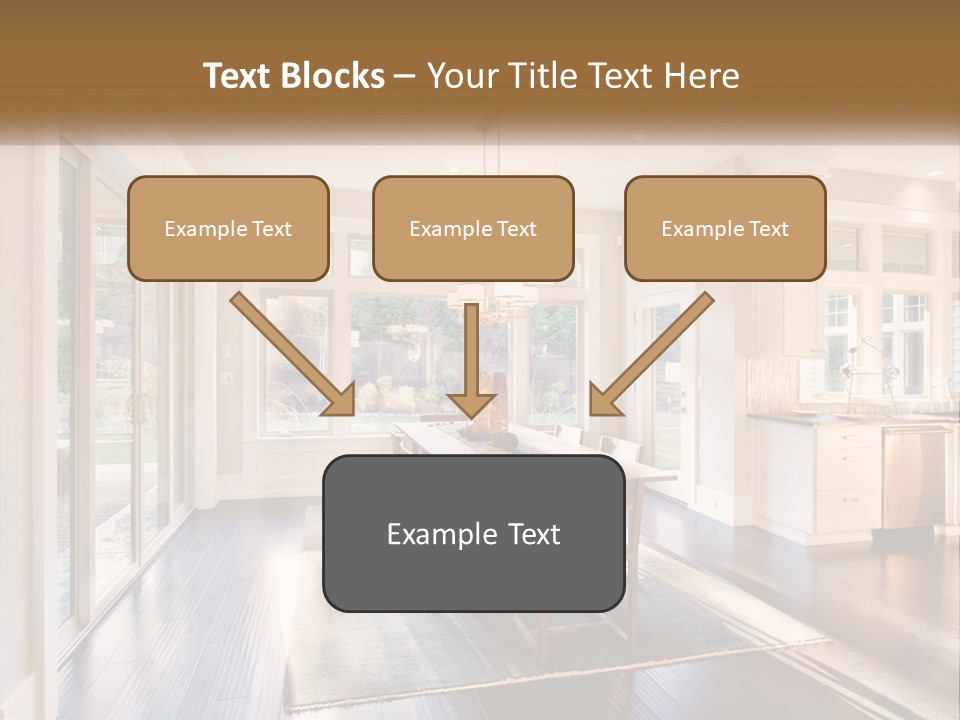 A Dining Room With A Table And Chairs PowerPoint Template